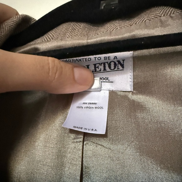 Pendleton 100% Wool Brown Blazer - women’s size 14 petite - Picture 3 of 11